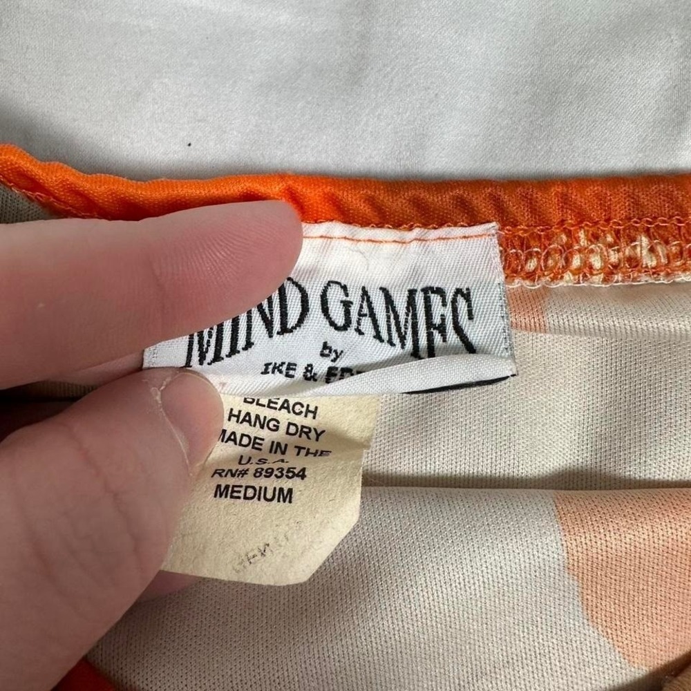 90s vintage y2k orange & brown floral midi skirt - Picture 3 of 5